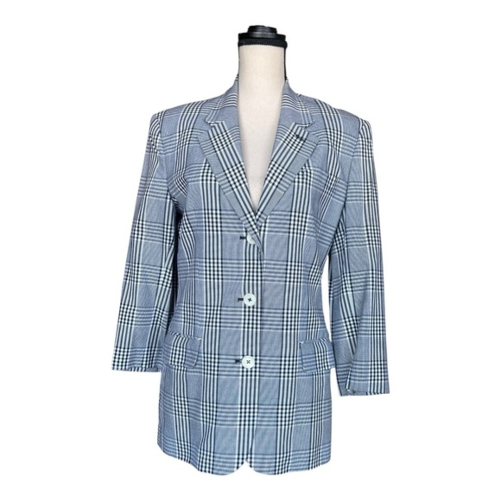 Susie Tompkins Gray Checkered Women's Blazer Size 4